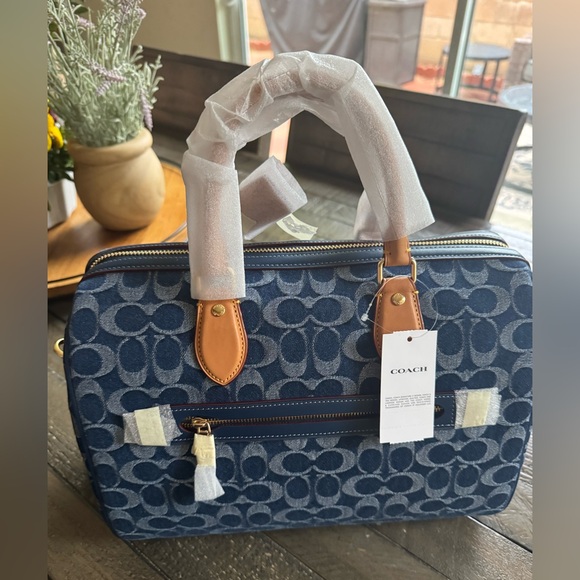Coach Rowan Large Satchel Bag In Signatures Canvas, NWT - Picture 11 of 16